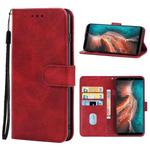 Leather Phone Case For Ulefone P6000 Plus(Red)