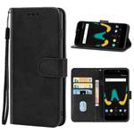 Leather Phone Case For Wiko Upulse(Black)