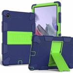 For Samsung Galaxy Tab A8 10.5 2021 Two-Color Robot Silicone + PC Tablet Case(Navy Blue + Yellow Green)