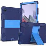 For Samsung Galaxy Tab A8 10.5 2021 Two-Color Robot Silicone + PC Tablet Case(Navy Blue + Blue)