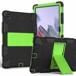 For Samsung Galaxy Tab A8 10.5 2021 Two-Color Robot Silicone + PC Tablet Case(Black + Yellow Green)