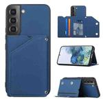For Samsung Galaxy S22+ 5G Skin Feel PU + TPU + PC Phone Case with Card Slots(Blue)