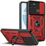 For OPPO Realme C21Y Sliding Camera Cover TPU+PC Phone Case(Red)