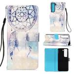 For Samsung Galaxy S22 5G 3D Painting Flip Leather Case with Holder(Fantasy Wind Chimes)