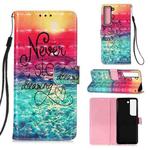For Samsung Galaxy S22 5G 3D Painting Flip Leather Case with Holder(Dreaming)