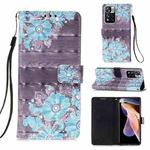 For Xiaomi Redmi Note 11 Pro 3D Painting Flip Leather Case with Holder(Blue Flower)