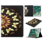 For iPad 10.2 Colored Drawing Pattern Horizontal Flip PU Leather Case with Holder & Card Slots & Wallet(Butterfly)