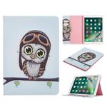 For iPad 10.5 inch Colored Drawing Pattern Horizontal Flip PU Leather Case with Holder & Card Slots & Wallet(Owl B)