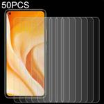 50 PCS 0.26mm 9H 2.5D Tempered Glass Film For Xiaomi Mi 11 Lite 5G