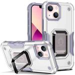 For iPhone 13 mini Ring Holder Non-slip Armor Phone Case (White)