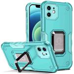 For iPhone 12 mini Ring Holder Non-slip Armor Phone Case (Mint Green)