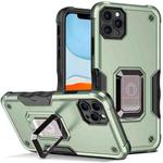 For iPhone 12 Pro Max Ring Holder Non-slip Armor Phone Case(Green)