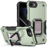 For iPhone SE 2022 / SE 2020 / 8 / 7 Ring Holder Non-slip Armor Phone Case(Green)