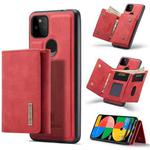 For Google Pixel 5a 5G DG.MING M1 Series 3-Fold Multi Card Wallet + Magnetic Back Cover Case(Red)