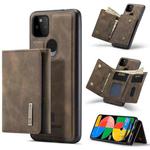 For Google Pixel 5a 5G DG.MING M1 Series 3-Fold Multi Card Wallet + Magnetic Back Cover Case(Coffee)