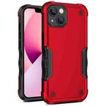 For iPhone 13 mini Non-slip Armor Phone Case (Red)