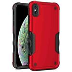 For iPhone XS Max Non-slip Armor Phone Case(Red)