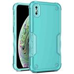 For iPhone XR Non-slip Armor Phone Case(Mint Green)