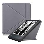 For KOBO Libra2 2021 Multi-folding Leather Tablet Case(Grey)