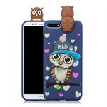 For Huawei Honor 7A Shockproof Cartoon TPU Protective Case(Blue Owl)