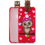 For Huawei Honor 8A Shockproof Cartoon TPU Protective Case(Red Owl)