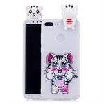 For Huawei Honor 9 Lite Shockproof Cartoon TPU Protective Case(Cat)