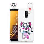 For Galaxy A6+ (2018) Shockproof Cartoon TPU Protective Case(Cat)