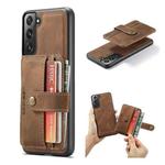 For Samsung Galaxy S22+ 5G JEEHOOD RFID Blocking Anti-Theft Magnetic PU + TPU Phone Case(Brown)