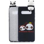 For Galaxy S10 Shockproof Cartoon TPU Protective Case(Two Pandas)