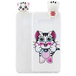 For Galaxy S10 Shockproof Cartoon TPU Protective Case(Cat)