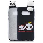 For Galaxy S10e Shockproof Cartoon TPU Protective Case(Two Pandas)