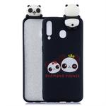 For Galaxy A30 Shockproof Cartoon TPU Protective Case(Two Pandas)