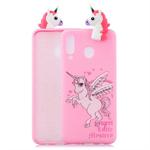 For Galaxy A40 Shockproof Cartoon TPU Protective Case(Unicorn)