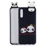 For Galaxy A50 Shockproof Cartoon TPU Protective Case(Two Pandas)
