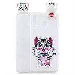 For Galaxy M20 Shockproof Cartoon TPU Protective Case(Cat)