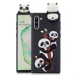 For Galaxy Note 10+ Shockproof Cartoon TPU Protective Case(Three Pandas)