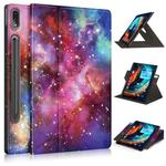 For Lenovo Tab P12 Pro 360 Degrees Rotation Leather Tablet Case(Milky Way)