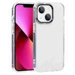 For iPhone 13 Macaron Lens Frame Transparent TPU Phone Case(Black)