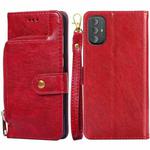 For Motorola Moto G Power 2022 Zipper Bag Leather Phone Case(Red)