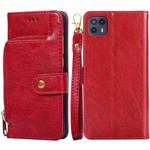 For Motorola Moto G50 5G Zipper Bag Leather Phone Case(Red)