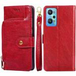 For OPPO Realme GT Neo2 5G Zipper Bag Leather Phone Case(Red)