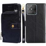 For OPPO Realme Narzo 50A Zipper Bag Leather Phone Case(Black)