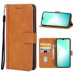 Leather Phone Case For Infinix Hot 11 Play(Brown)