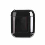For AirPods 1/2 Electroplated PC Earphones Shockproof Protective Case(Black)
