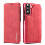 For Samsung Galaxy S22+ 5G LC.IMEEKE Hon Ancient Series Horizontal Flip Leather Phone Case(Red)