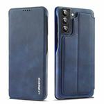 For Samsung Galaxy S22+ 5G LC.IMEEKE Hon Ancient Series Horizontal Flip Leather Phone Case(Blue)