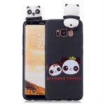 For Galaxy S8+ Shockproof Cartoon TPU Protective Case(Two Pandas)