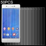 50 PCS 0.26mm 9H 2.5D Tempered Glass Film For Sony Xperia Z3v