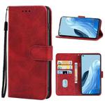 For OPPO Reno7 SE 5G Leather Phone Case(Red)