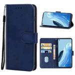For OPPO Reno7 SE 5G Leather Phone Case(Blue)
